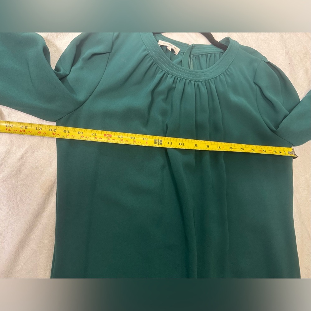 Lafayette 148 New York Teal Long Sleeve Dress - Picture 14 of 16